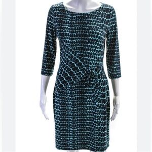 NWT Calvin Klein Spotted Print 3/4 Sleeve Dress